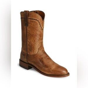 Lucchese Men's 1883 Mad Dog Leather Roper Boots Sz 8.5 2E